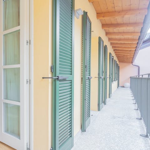 Take in the fresh Italian air on the balcony