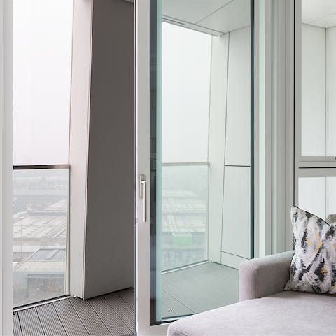 The floor-to-ceiling windows