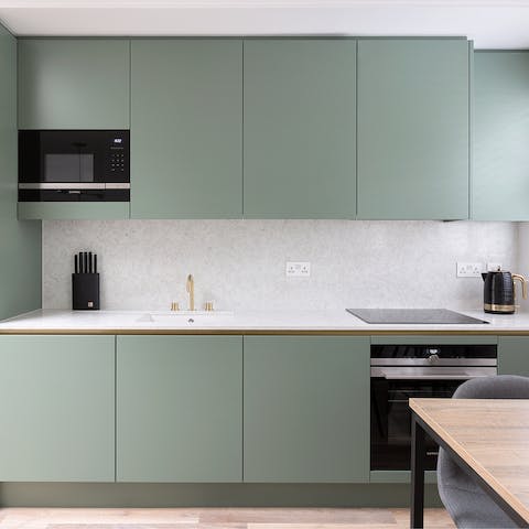 The smart sea green cabinets