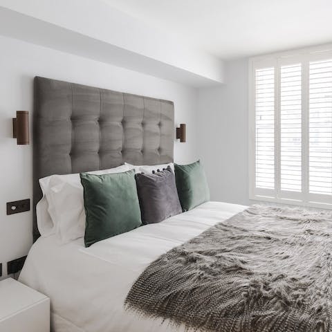 Relax in the king size bed
