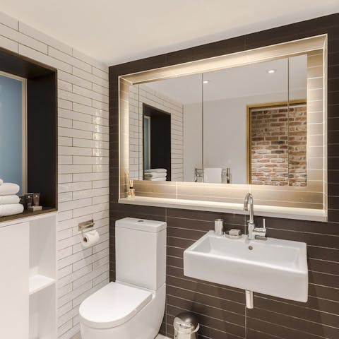 A sophisticated bathroom