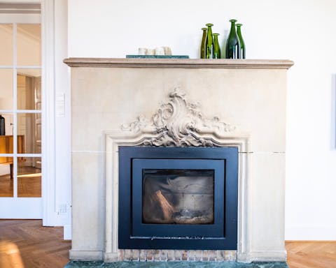 A grandiose fireplace