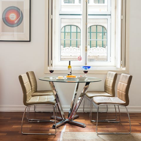 The luminous dining area