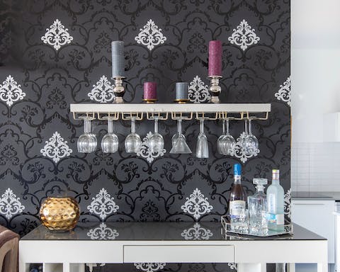 The decorative wallpaper