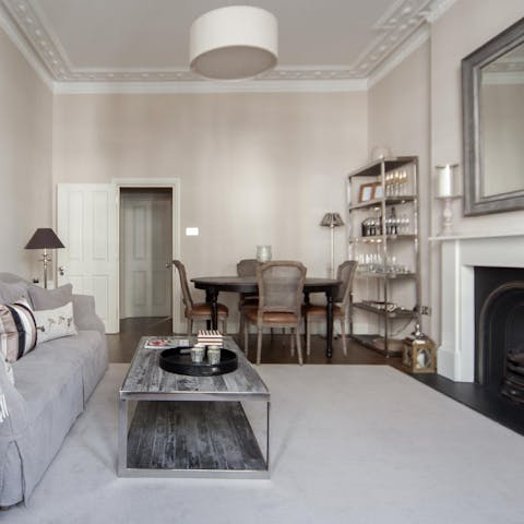 Relax in an elegant and light-filled living room