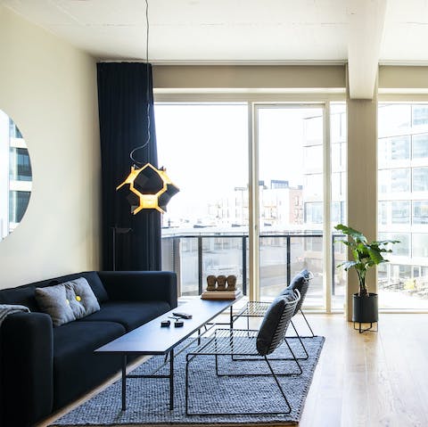 Sip your morning coffee on the private balcony