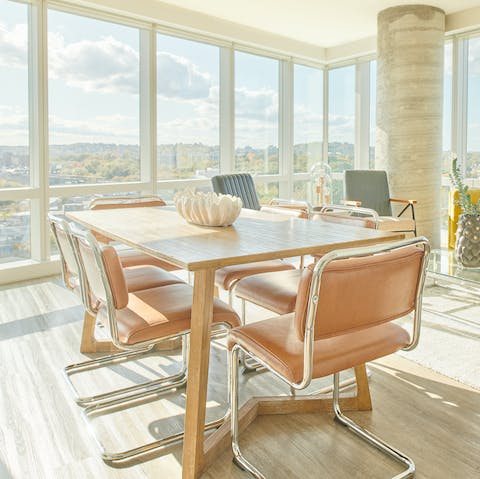 Gather together for a feast of Boston food in the light-filled living space