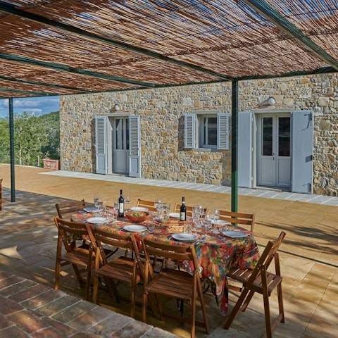 Dine alfresco as the quiet of nature surrounds you