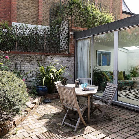 Enjoy sunny mornings out on the patio with an alfresco breakfast