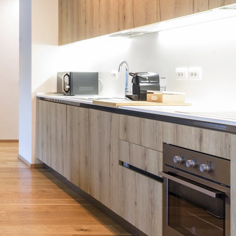 A well-equipped kitchen