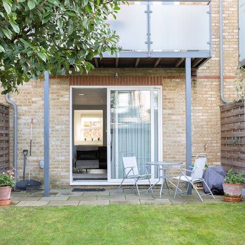 Relax with a drink in your private garden