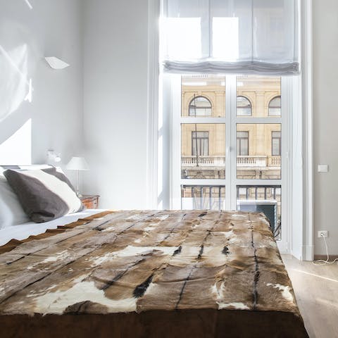 A stylish bedroom