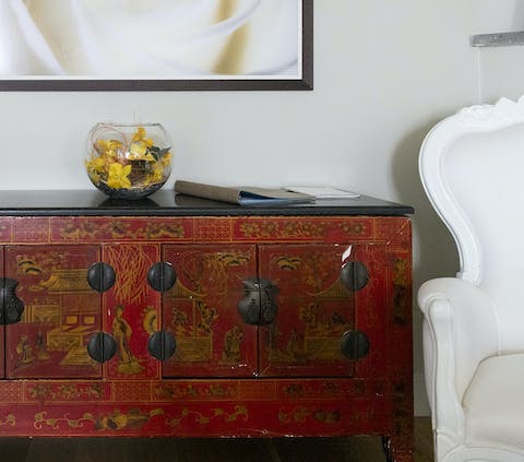 The antique sideboard