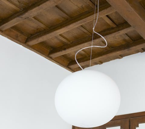 Exposed wooden ceilings