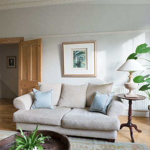 Sink into the comfy sofa