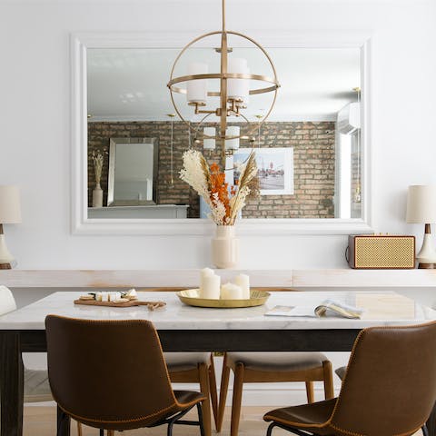 Sophisticated dining spaces