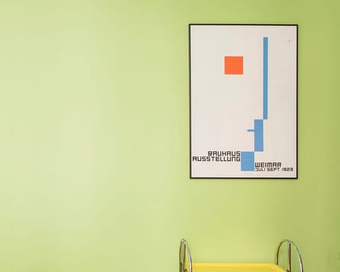 Take in the home's chic decor and retro prints