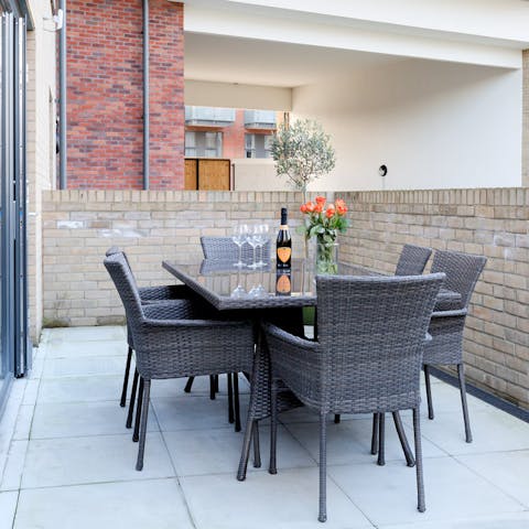 charming patio area