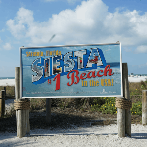 Spend the day on nearby Siesta Beach
