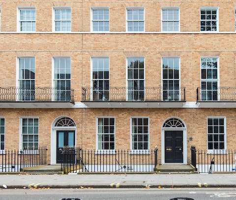 Return home to a charming period facade after a day of exploring