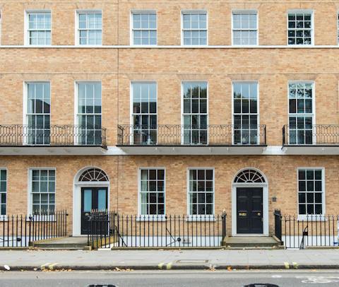 Return home to a charming period facade after a day of exploring