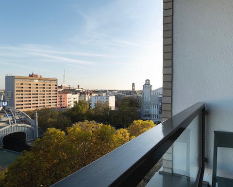 A balcony with lovely views