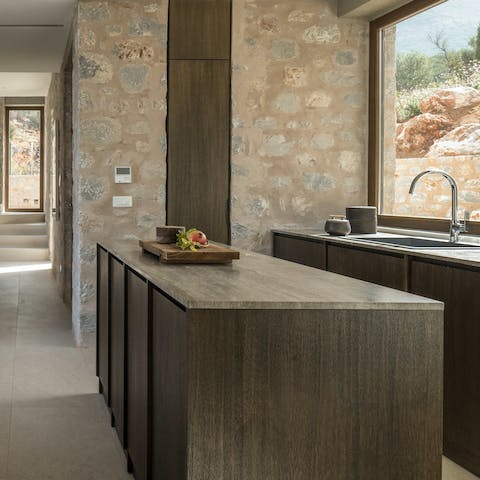 Prepare meals in your sleek and modern kitchen