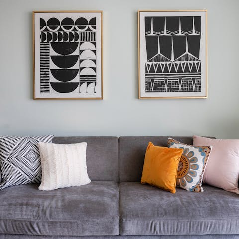 A set of geometric art prints