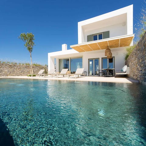 Cool off from the sunshine with a dip in the infinity pool