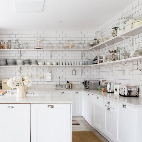 well-appointed and bright kitchen space