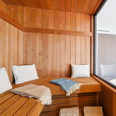 Unwind with a session in the sauna