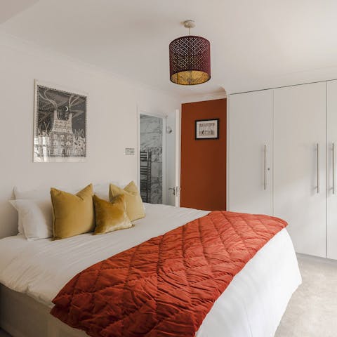 Catch up on beauty sleep in the comfort of your super king-size bed