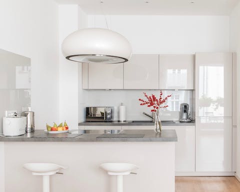 A sleek and modern kitchen