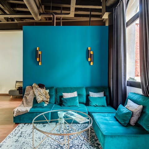 The turquoise hues