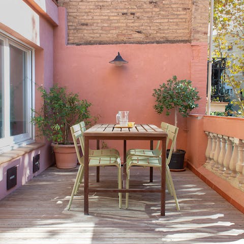 A big and bright terrace