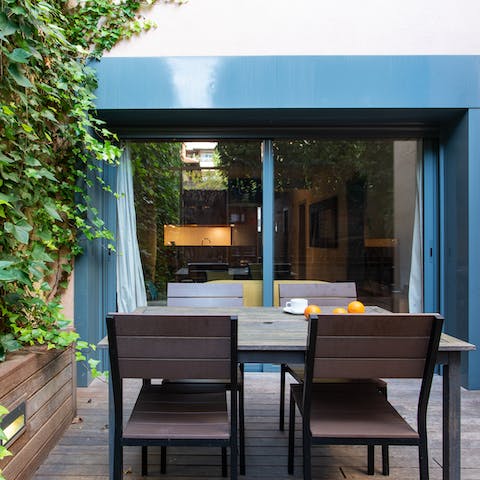 The big private terrace