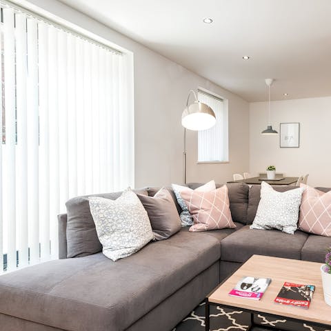 Curl up on the sofa after a long day of sightseeing