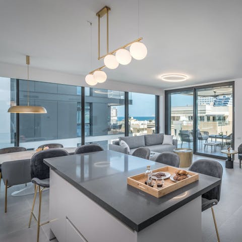 Lay the table for a sunset supper with a view