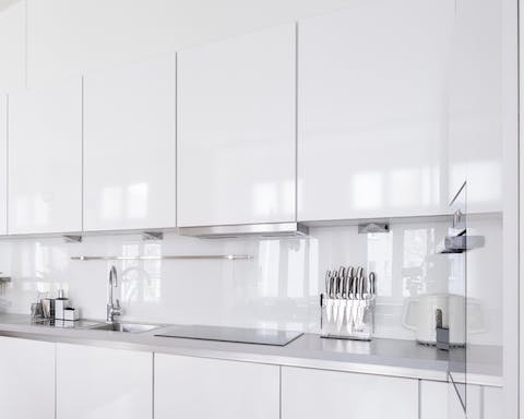 A sleek and modern kitchen