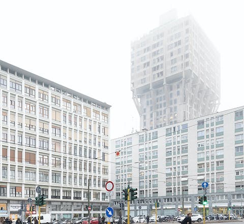 Step onto your street to see the Torre Velasca looming overhead