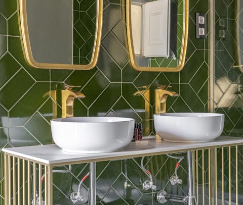 Lavishly decorated bathrooms