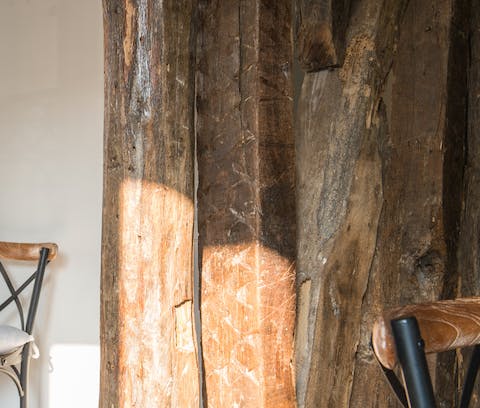 Exposed beams typical of the Marais