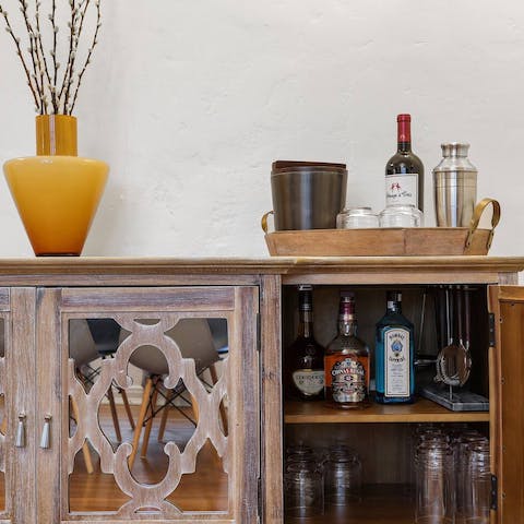 Create your favourite tipple at the drinks bar