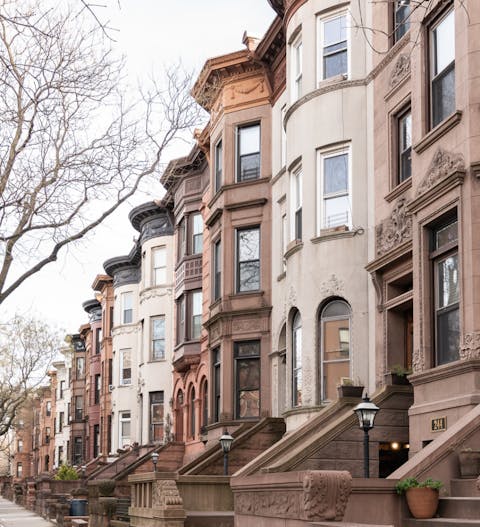 Wander down Bed Stuy's beautiful, tree-lined brownstone blocks