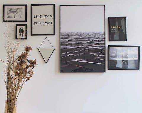 A curated gallery wall