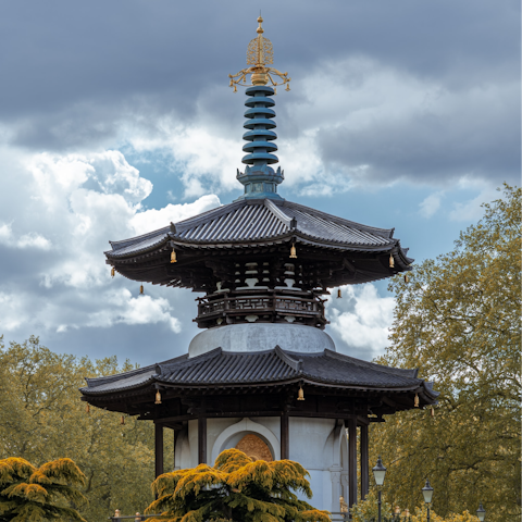 Take a stroll around Battersea Park – just one kilometre away