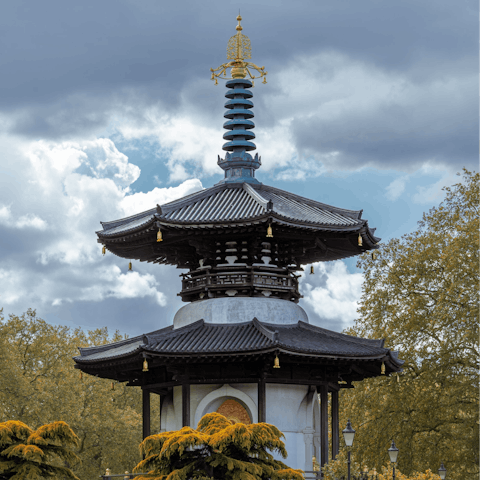 Take a stroll around Battersea Park – just one kilometre away