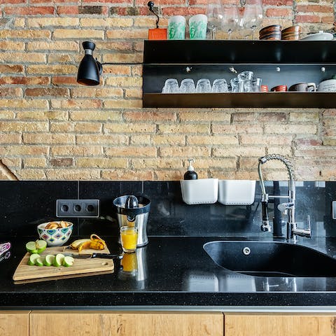 Let your chef out in the chic kitchen