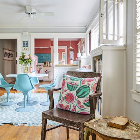 An eclectic and lively interior