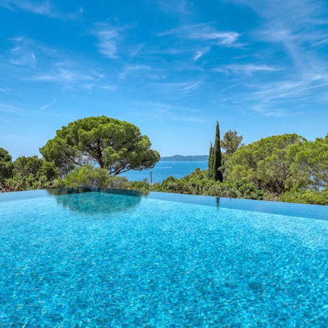 Cool off with a dip in the infinity pool